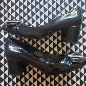 Nine West Patent Leather Block Heel Shoes